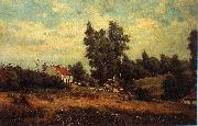 Theodore Fourmois Landscape with farms Germany oil painting artist